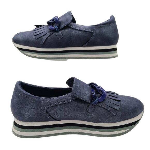 COCONUTS by Matisse Bess Platform Loafers Womens Navy Blue Size 7 NEW - Picture 4 of 8
